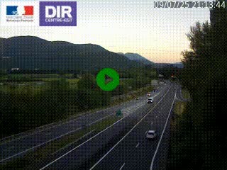 Caméra trafic à Meylan sur la Rocade-Sud de Grenoble en direction d'Aix-en-Provence
