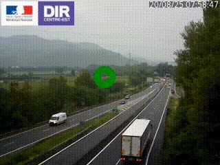 Caméra trafic à Meylan sur la Rocade-Sud de Grenoble en direction d'Aix-en-Provence