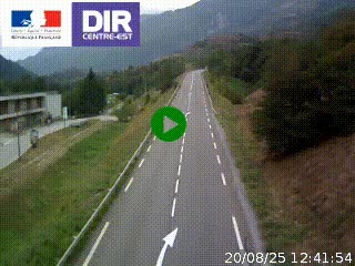 Web cam sur la N90 à Aime, en provenance de Bourg-Saint-Maurice et en direction d'Albertville