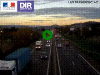 Caméra autoroute à Saint-Etienne (Les Littes) à hauteur du Ikea Saint-Etienne sur l'A72 en direction de Roanne