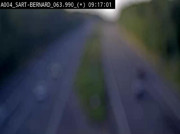 Webcam sur l'E411 à hauteur de la jonction avec la N4 à la sortie de Namur. Vue orientée vers Luxembourg