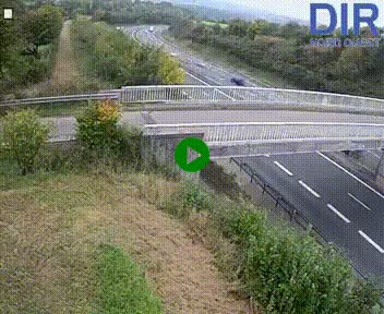 Webcam sur A84 à hauteur de Pont-Farcy, au niveau du pont autoroutier sur la Vire, au sud de Saint-Lô