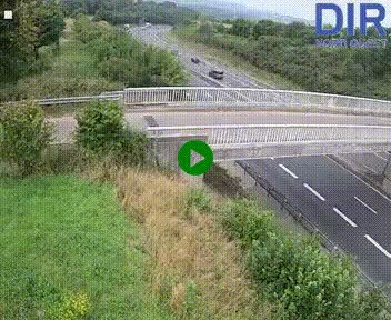 Webcam sur A84 à hauteur de Pont-Farcy, au niveau du pont autoroutier sur la Vire, au sud de Saint-Lô