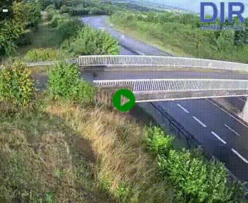 Webcam sur A84 à hauteur de Pont-Farcy, au niveau du pont autoroutier sur la Vire, au sud de Saint-Lô