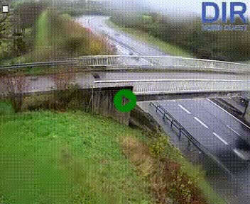 Webcam sur A84 à hauteur de Pont-Farcy, au niveau du pont autoroutier sur la Vire, au sud de Saint-Lô