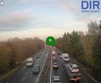 Webcam sur le périphérique de Caen (N814) à l'est de la ville, à Mondeville hauteur de la sortie 2, Presqu'île-Rives de l'Orne, au bout de l'autoroute A13