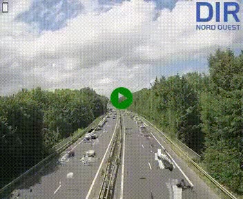 Webcam sur le périphérique de Caen (N814) à l'est de la ville, à Mondeville hauteur de la sortie 2, Presqu'île-Rives de l'Orne, au bout de l'autoroute A13