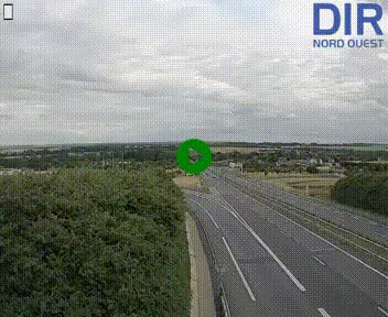 Webcam au début de l'A84 sur le périphérique Ouest de Caen (N814) à hauteur de la sortie 9, Porte de Bretagne