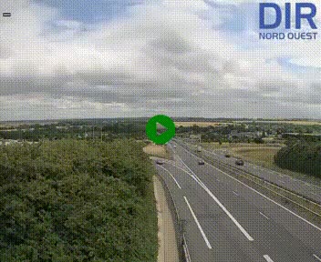 Webcam au début de l'A84 sur le périphérique Ouest de Caen (N814) à hauteur de la sortie 9, Porte de Bretagne