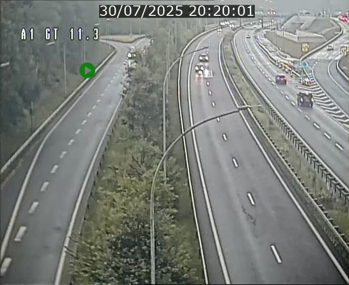 Traffic live webcam Luxembourg Senningerberg - A1 direction Allemagne - BK 11.3