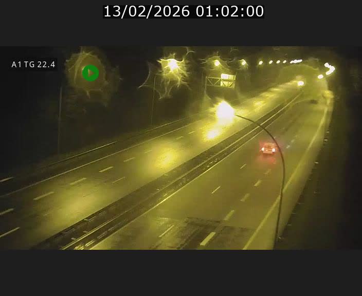 Traffic live webcam Luxembourg Flaxweiler - A1 direction Luxembourg - BK 22.4
