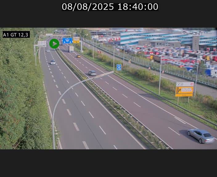 Traffic live webcam Luxembourg Senningerberg - A1 direction Allemagne - BK 12.3