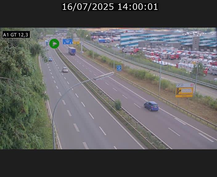 Traffic live webcam Luxembourg Senningerberg - A1 direction Allemagne - BK 12.3