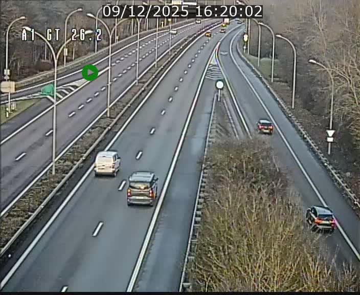 Traffic live webcam Luxembourg Grevenmacher - A1 direction Allemagne - BK 26.2
