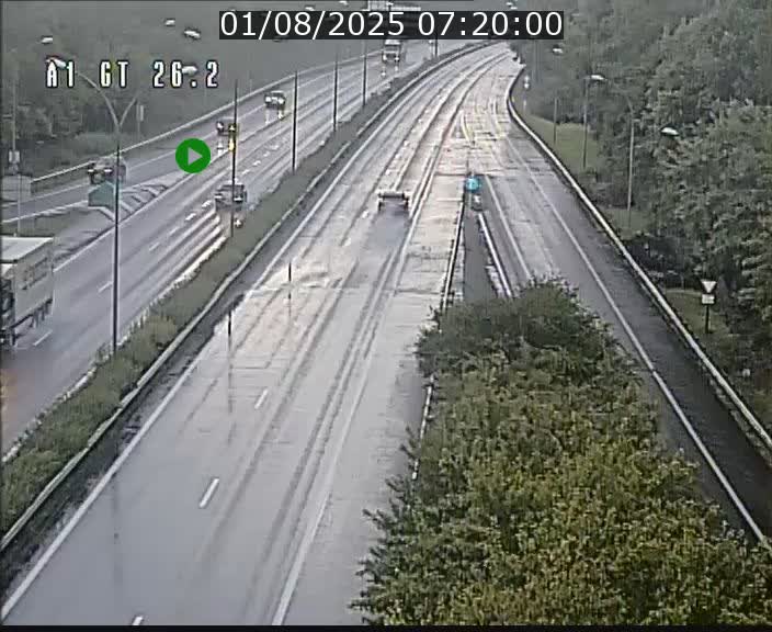 Traffic live webcam Luxembourg Grevenmacher - A1 direction Allemagne - BK 26.2