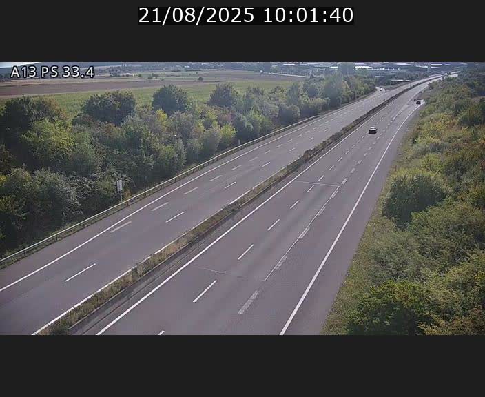 Webcam trafic sur A13 à hauteur de Mondorf-les-Bains en direction d'Altwies