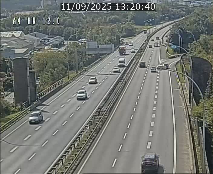 Traffic live webcam Luxembourg Jonction Foetz - A4 - BK 12.0 - direction Esch sur Alzette