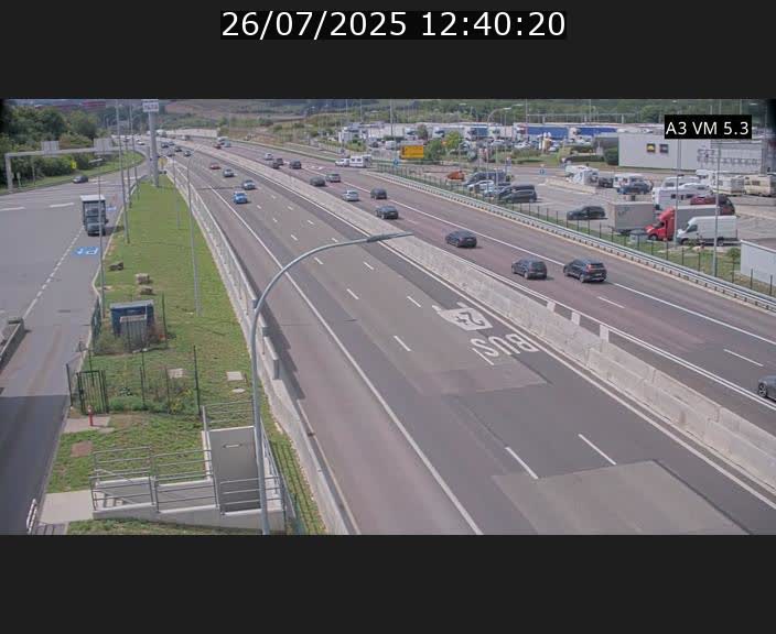 Traffic live webcam Luxembourg Aire de Berchem - A3 - BK 5 - direction France