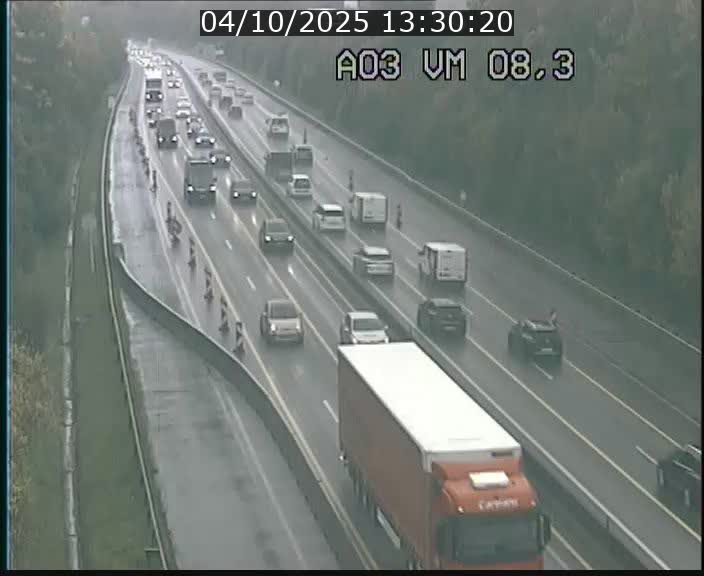 Traffic live webcam Luxembourg Bettembourg - A3 - BK 8.3 - direction France