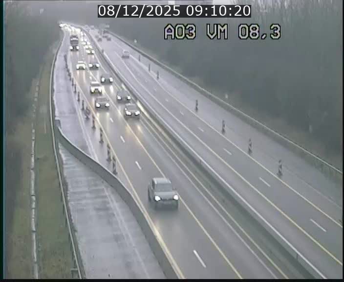 Traffic live webcam Luxembourg Bettembourg - A3 - BK 8.3 - direction France