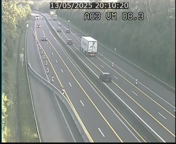 Traffic live webcam Luxembourg Bettembourg - A3 - BK 8.3 - direction France