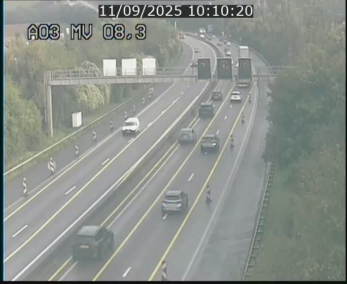 Webcam Autoroute après la Croix de Bettembourg en direction de Luxembourg sur l'A3