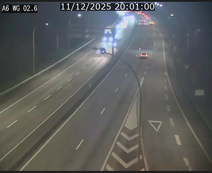 Traffic live webcam Luxembourg Croix de Cessange - A6 - BK 2.6 - direction France/Allemagne