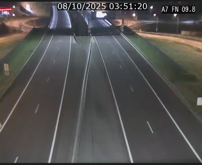 Caméra trafic Luxembourg - A7, Tunnel Gousselerbierg, sortie sud, direction rond-point Lorentzweiler (BK 9.9)