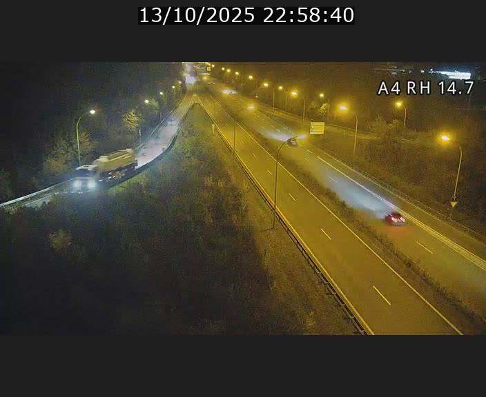 Traffic live webcam Luxembourg Jonction Lankelz - A4 - BK 14.7 - direction Luxembourg