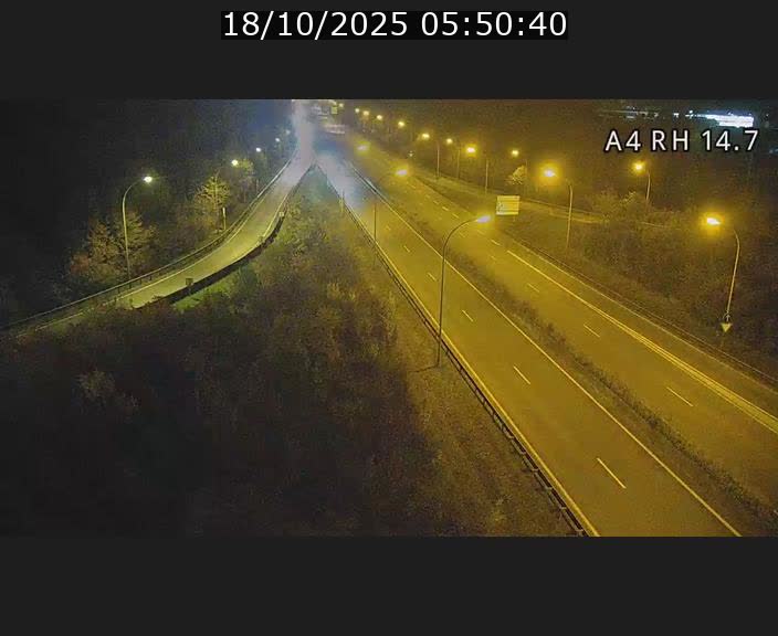 Traffic live webcam Luxembourg Jonction Lankelz - A4 - BK 14.7 - direction Luxembourg