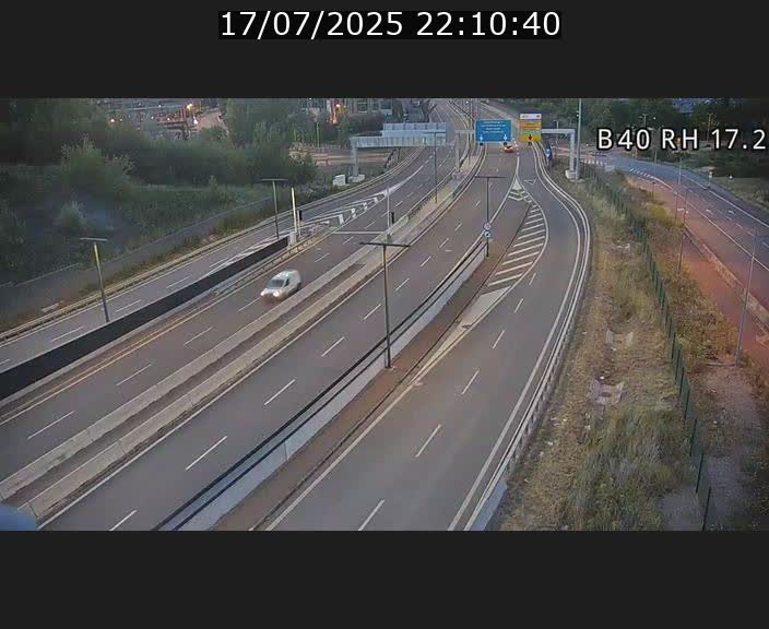 Webcam sur le contournement d'Esch Belval à hauteur de la sortie Université de Luxembourg. Vue orientée vers Luxembourg