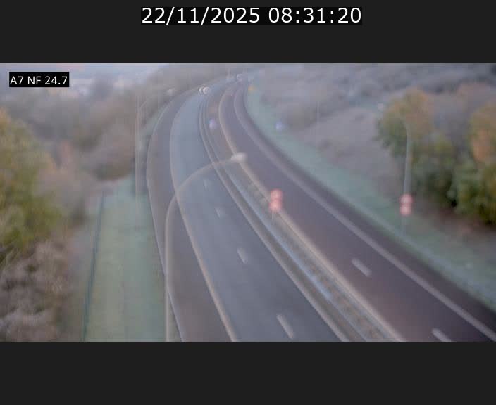 Caméra trafic Luxembourg - A7, Schieren direction Mersch