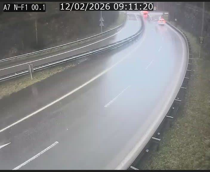 Webcam autoroute Luxembourg A7 située dans la sortie 1 Waldhof, vers la N11, avant le Tunnel Stafelter