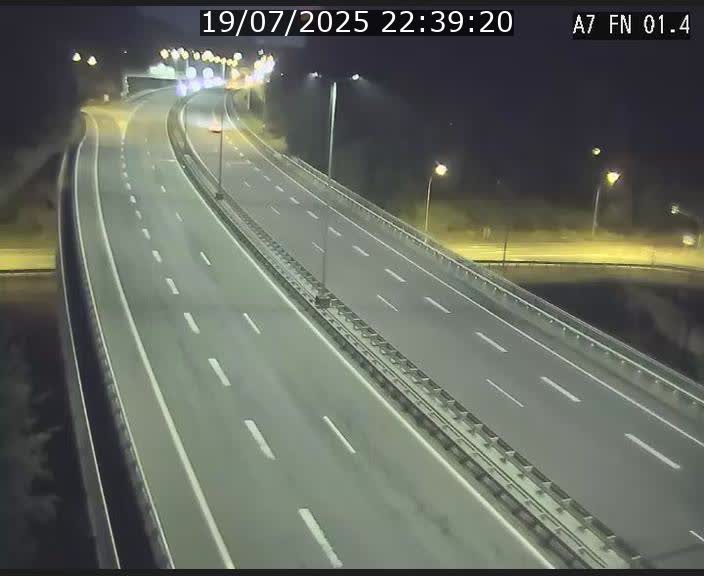 Caméra autoroute Luxembourg A7 - Tunnel Stafelter - direction Echangeur Grünewald