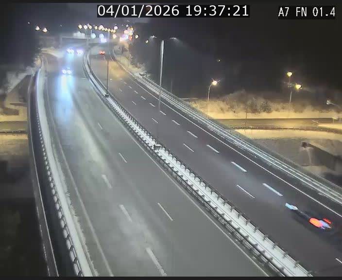 Caméra autoroute Luxembourg A7 - Tunnel Stafelter - direction Echangeur Grünewald