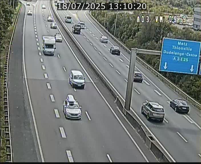 Webcam Autoroute à la Croix de Bettembourg - A3 - BK 9.9 - direction France