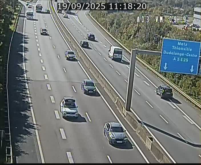 Webcam Autoroute à la Croix de Bettembourg - A3 - BK 9.9 - direction France
