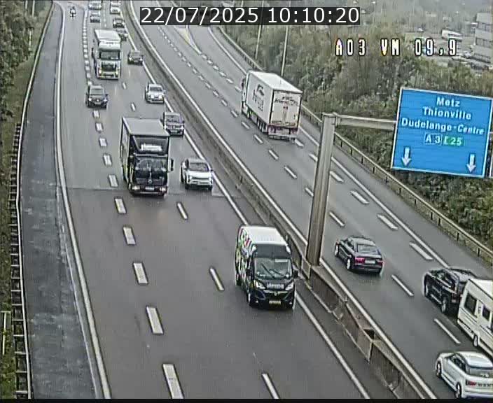 Webcam Autoroute à la Croix de Bettembourg - A3 - BK 9.9 - direction France