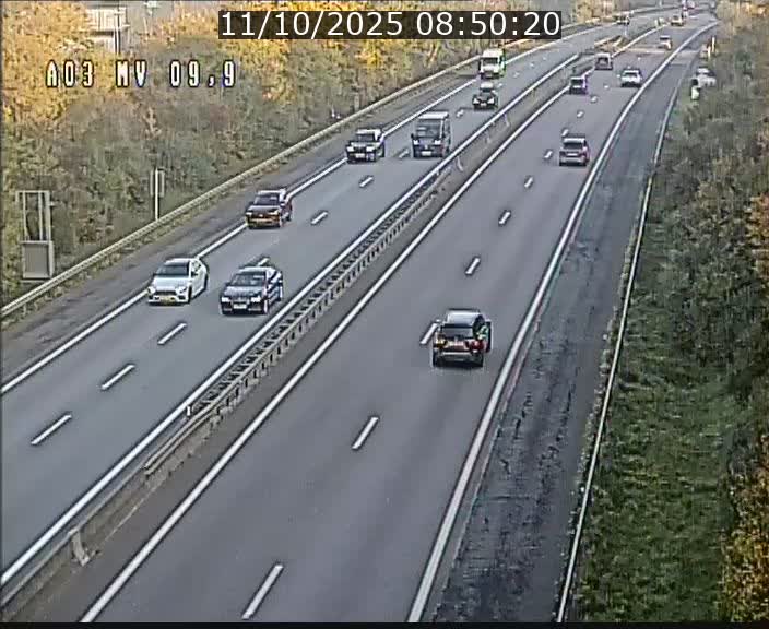 Webcam Autoroute à la Croix de Bettembourg - A3 - BK 9.9 - direction Luxembourg-Ville