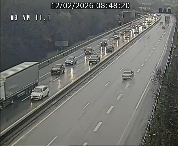 Webcam à la frontière franco-luxembourgeoise, avant la Croix de Bettembourg - BK 11.1 - direction Luxembourg-ville