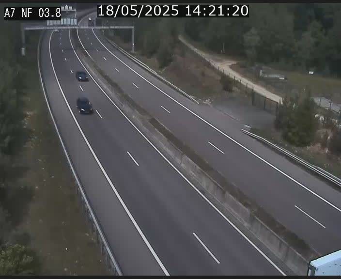 Webcam autoroute A7 au Luxembourg à la sortie du Tunnel Stafelter vers le Nord