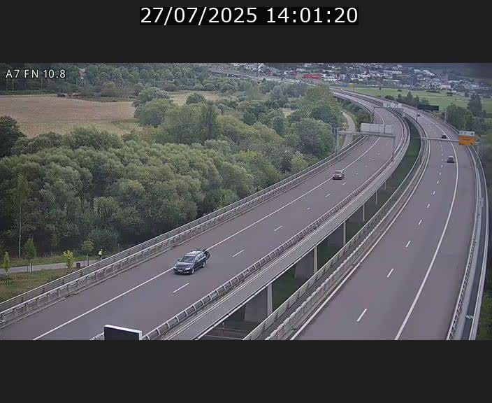 Caméra trafic Luxembourg - A7, Tunnel Gousselerbierg, sortie sud, direction rond-point Lorentzweiler (BK 10.8)