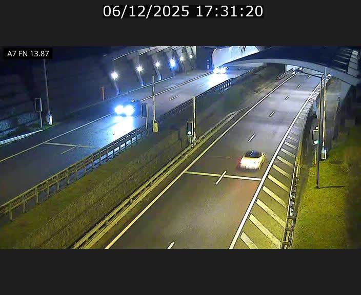 Caméra trafic Luxembourg - A7, Tunnel Gousselerbierg, entrée nord, direction Lorentzweiler