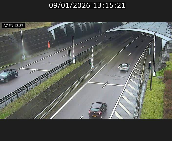 Caméra trafic Luxembourg - A7, Tunnel Gousselerbierg, entrée nord, direction Lorentzweiler