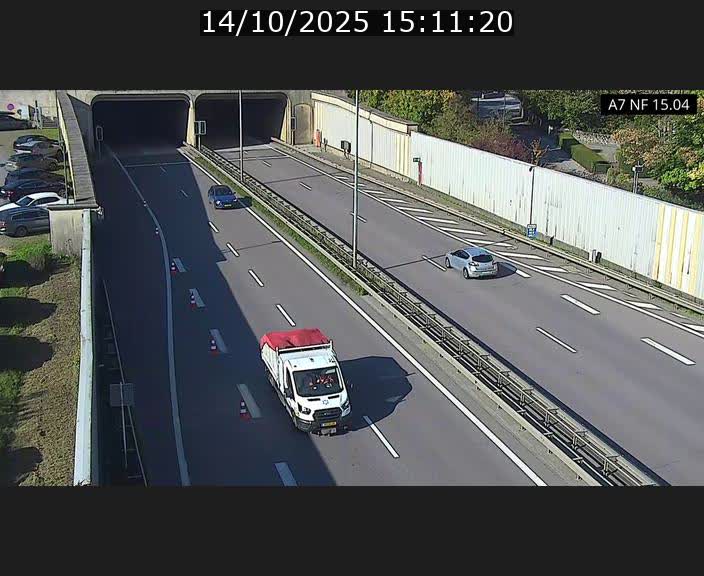 Caméra trafic Luxembourg - A7, Tunnel Mersch, entrée sud, direction Ettelbruck