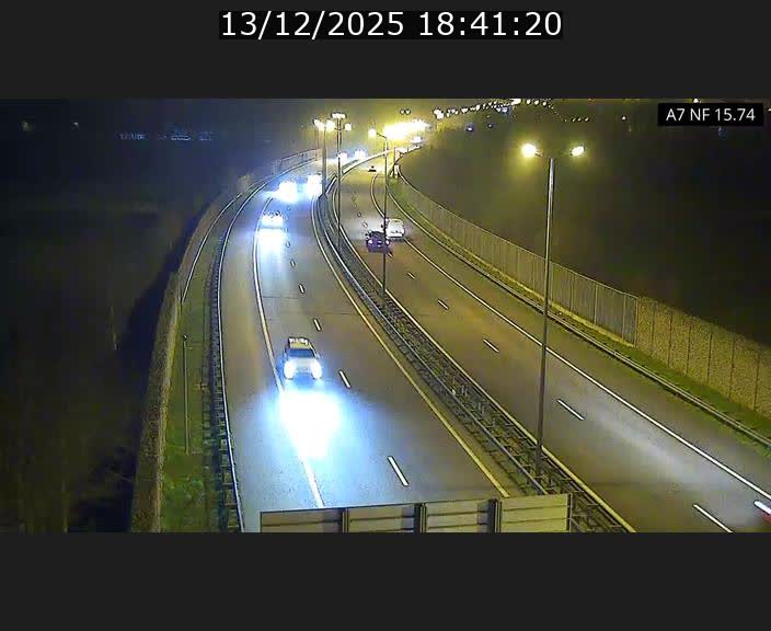 Caméra trafic Luxembourg - A7, Tunnel Mersch, entrée nord, direction Lorentzweiler