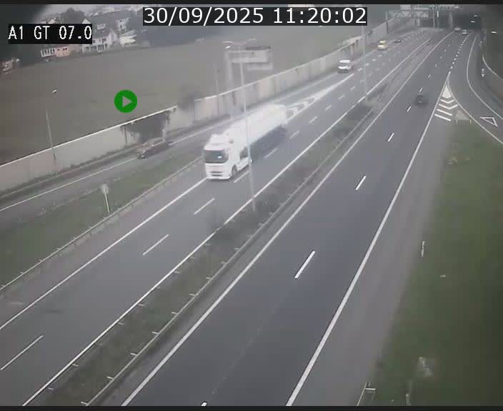 Traffic live webcam Luxembourg Cents - A1 direction Kirchberg - BK 7