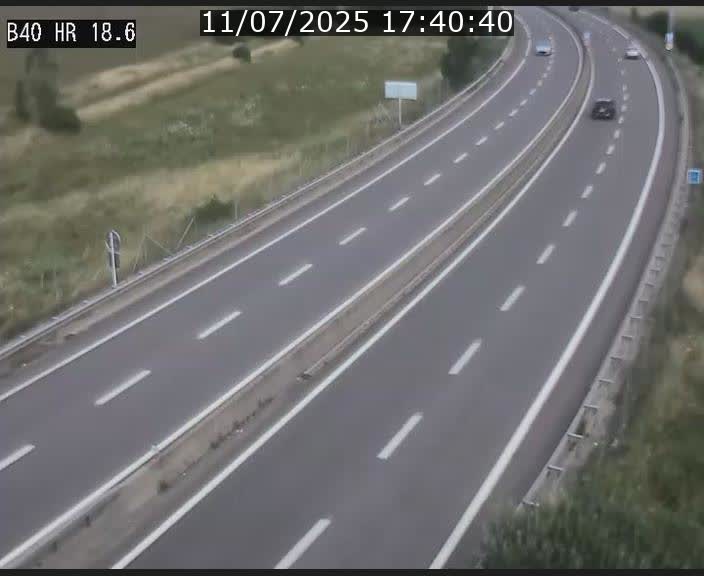 Webcam sur la route de liaison entre Micheville et Esch-Belval à la frontière entre le Luxembourg et la France. Vue orientée vers la Lorraine.
