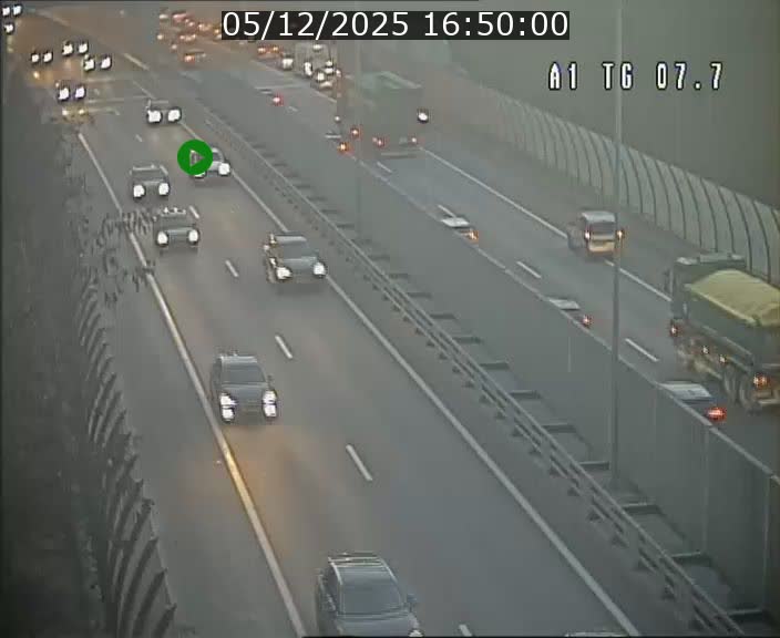 Traffic live webcam Luxembourg Kirchberg - A1 direction Luxembourg-ville - BK 7.7