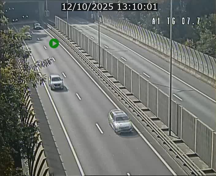Traffic live webcam Luxembourg Kirchberg - A1 direction Luxembourg-ville - BK 7.7